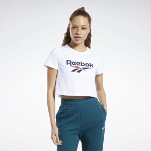 Reebok Classic Vector Crop Top Damen - Weiß - DE 745-OPR